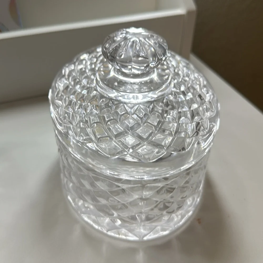 Vintage Clear Glass Lidded Candy Dish